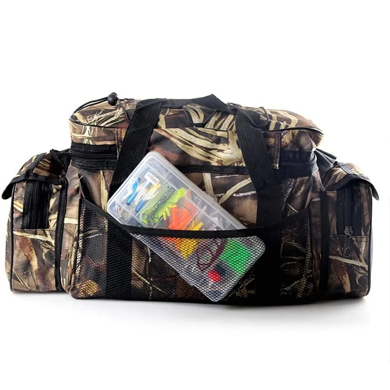 Camouflage Fishing Bag rear view
