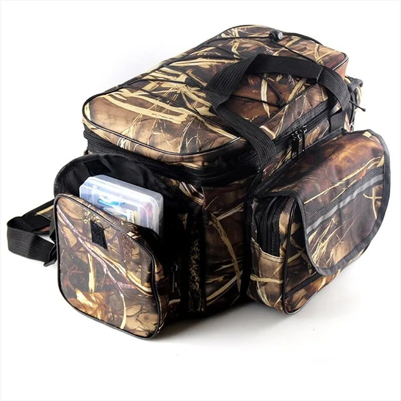 Camouflage Fishing Bag side view