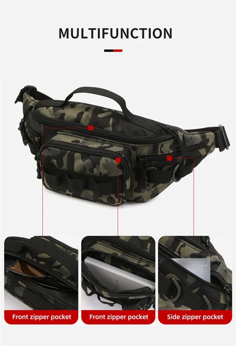 Multifunctional Fishing Fanny Pack pocket size examples
